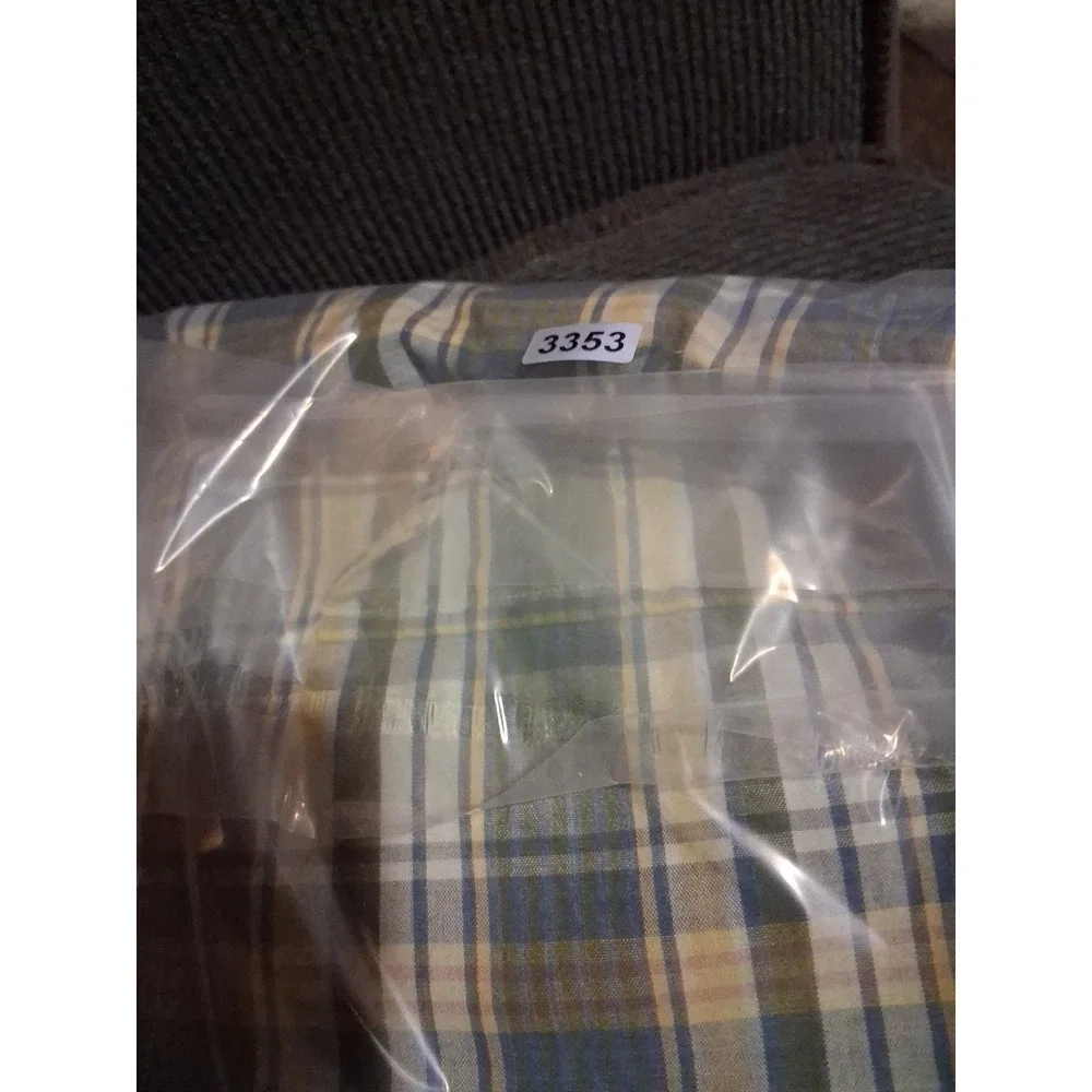 Polo Ralph Lauren Brown‎ Green Safari Plaid Short Sleeve Work Shirt Medium